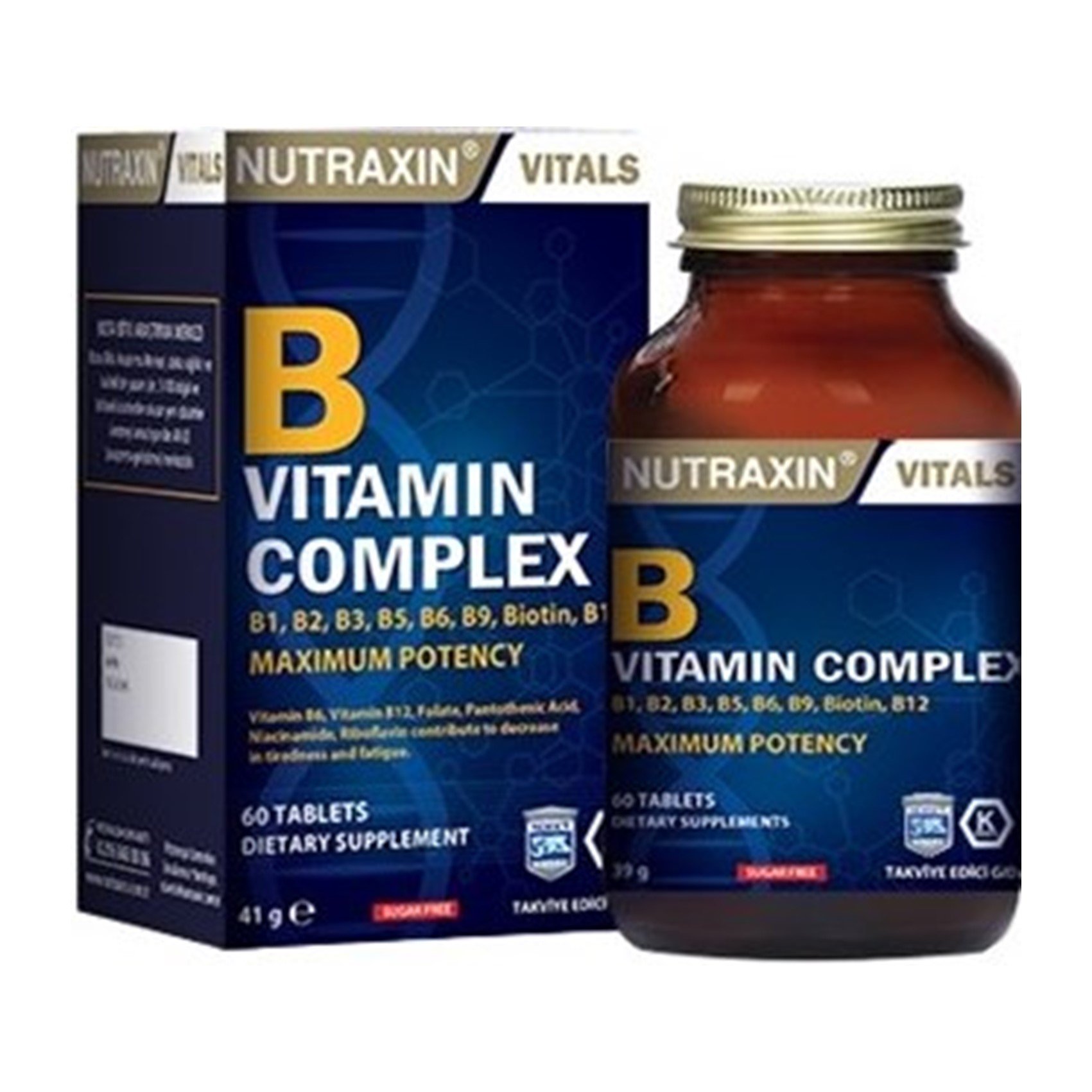 B Vitamin Complex 60 Tablet Nutraxin Vitamin & Multivitaminler 8680512602767